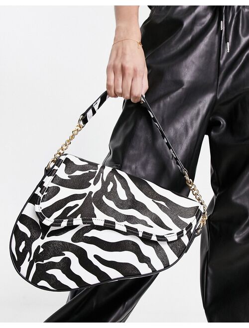 Public Desire The Fox shoulder bag in zebra