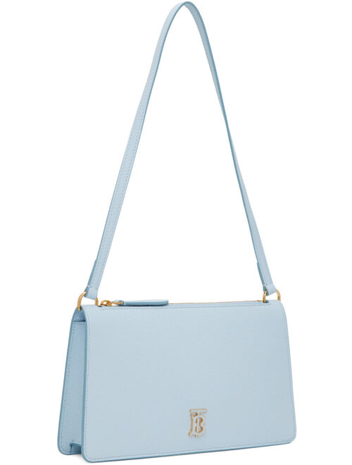 BURBERRY Blue Mini TB Shoulder Bag