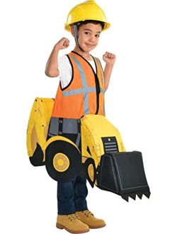 Party City Construction Digger Ride-On Halloween Costume for Children, Small, Includes Tractor Rider Suit