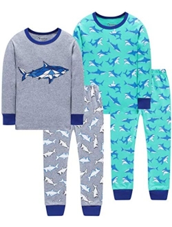 Bebebear Pajamas For Boys Christmas Baby Truk Clothes Kid Children Pants Set 4 Pieces Sleepwear