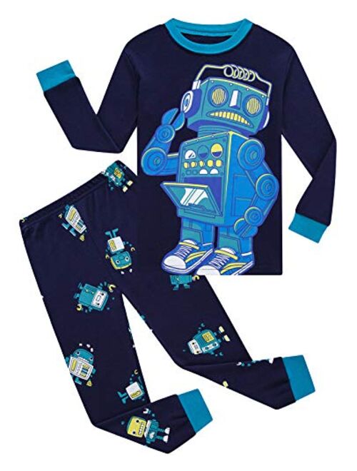 Dolphin&Fish Boys Pajamas Kids Clothes Toddler Pjs Sets Cotton Sleepwears