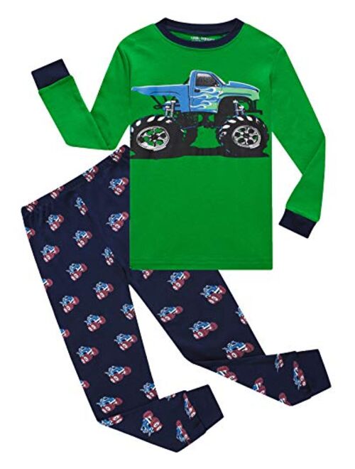 Little Pajamas Boys Pajamas Long Sleeve Toddler Clothes Set Dinosaur 100% Cotton Little Kids Pjs Sleepwear