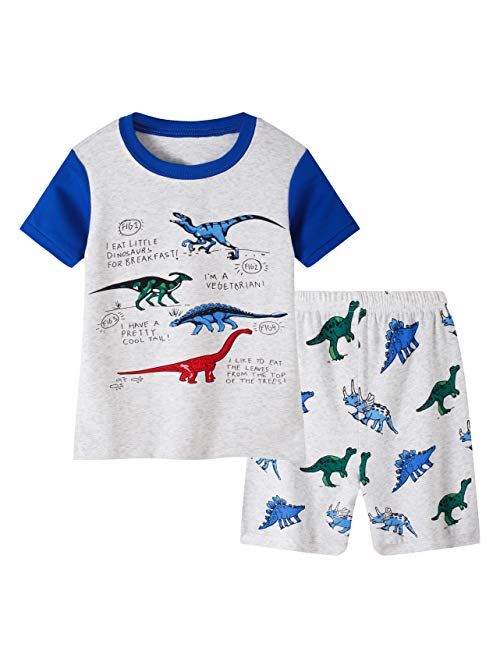 Barara King Little Big Boys Pajamas 100% Cotton Kids Pjs Sets