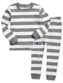 VAENAIT BABY 12M-7T Kids Boys Girls Unisex Toddler Colorful Stripe/Simple Xmas Holiday Sleepwear Pajama 2pcs Set