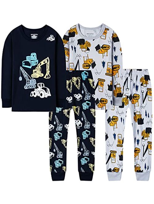 Qtake Fashion Boys Pajamas Planet Winter Long Sleeve Children Set 100% Cotton Little Kids Pjs Sleepwear Size 12M-12year