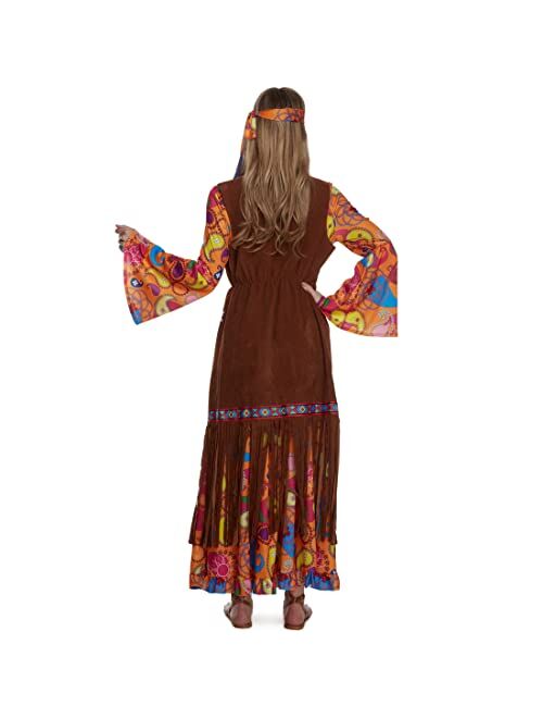 Morph Costumes Hippie Costume Women 70s Costume For Women 70's Dress Outfit 60s Halloween Costume For Women