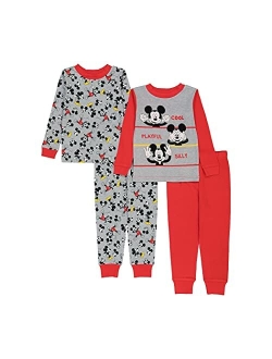 Boys' Mickey Mouse Snug Fit Cotton Pajamas