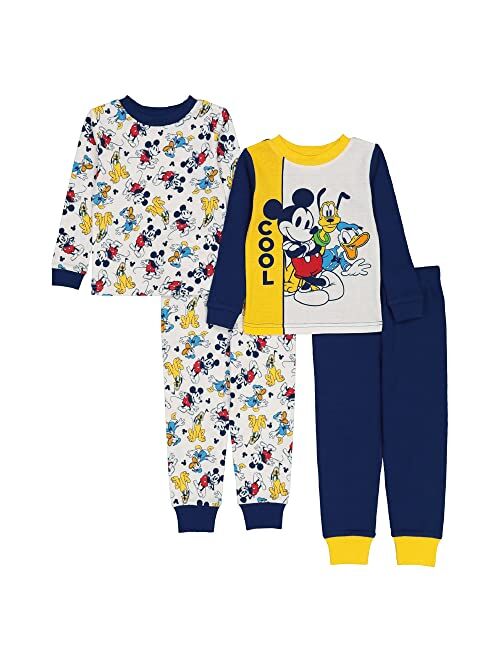 Disney Boys' Mickey Mouse Snug Fit Cotton Pajamas