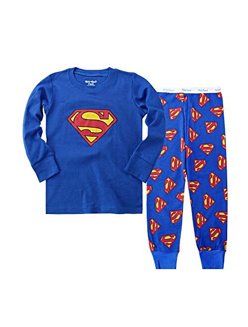 N'aix Little Boys Cotton Pajamas Kid`s Cartoon Sleepwears Super Hero Pjs 2 Piece Set