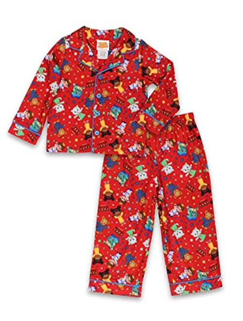 Daniel Tiger's Neighborhood Toddler Kids Flannel Coat Style Pajamas