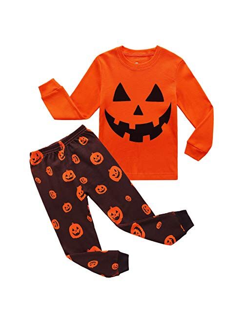 RKOIAN Little Boys Long Sleeve Pajamas Sets Toddler 100% Cotton Pjs Kids Sleepwears