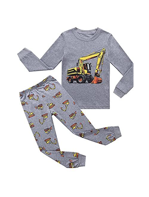 RKOIAN Little Boys Long Sleeve Pajamas Sets Toddler 100% Cotton Pjs Kids Sleepwears