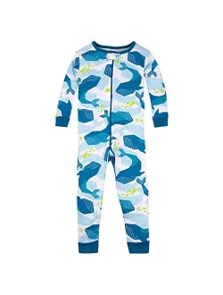 Lamaze Organic Baby Boys' Toddler Stretchie One Piece Sleepwear, Footless, Zipper