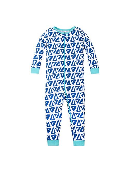 Lamaze Organic Baby Boys' Toddler Stretchie One Piece Sleepwear, Footless, Zipper