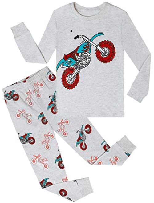 A&J DESIGN Toddler Kids Pajama Sets, 100% Cotton 2 Piece Pjs