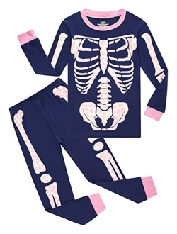 Demifill Boys Pajamas Skeleton Glow in The Dark Pajamas Halloween Pjs Costumes