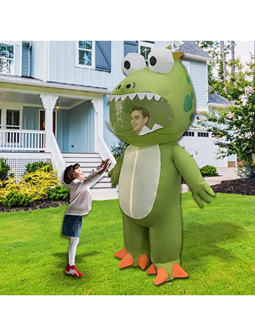 COMIN Halloween Inflatable 6FT Frog Costume Air Blow up Costume for Halloween Party