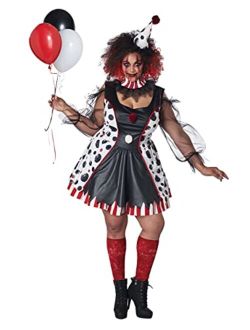 Women's Twisted Clown Plus Costume