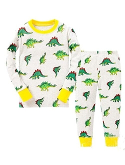 Babygp Boys Pajamas Dinosaur etc Kids Pjs Sets 100% Cotton Toddler Long Sleeves Sleepwear