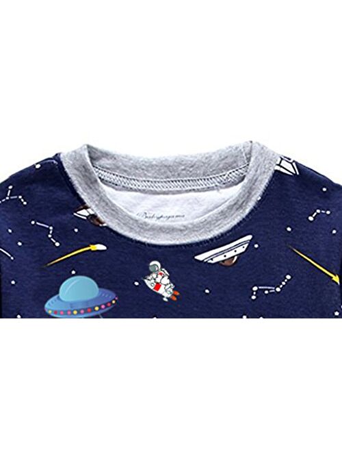 Babygp Boys Pajamas Dinosaur etc Kids Pjs Sets 100% Cotton Toddler Long Sleeves Sleepwear