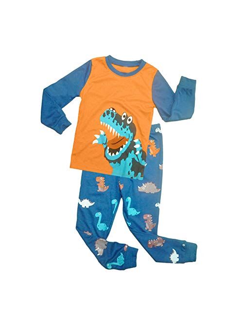 Babygp Boys Pajamas Dinosaur etc Kids Pjs Sets 100% Cotton Toddler Long Sleeves Sleepwear