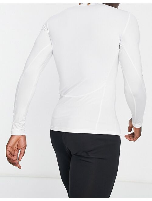 adidas performance adidas Training Tight Fit long sleeve t-shirt in white