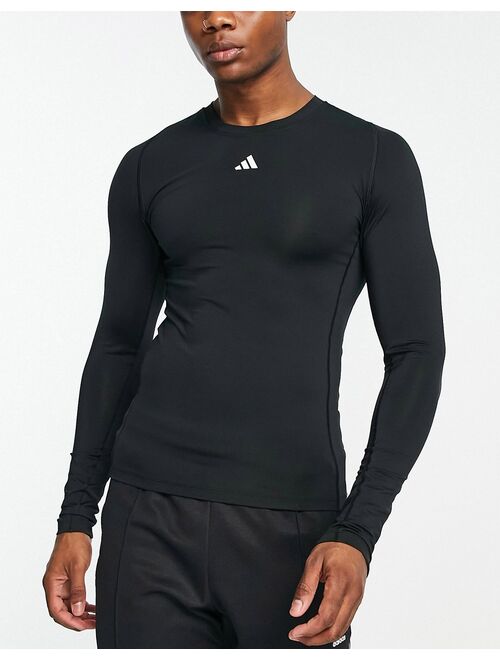 adidas performance adidas Training Tight Fit long sleeve t-shirt in black