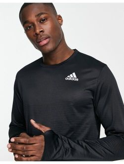 performance adidas Running Own The Run long sleeve T-shirt in black