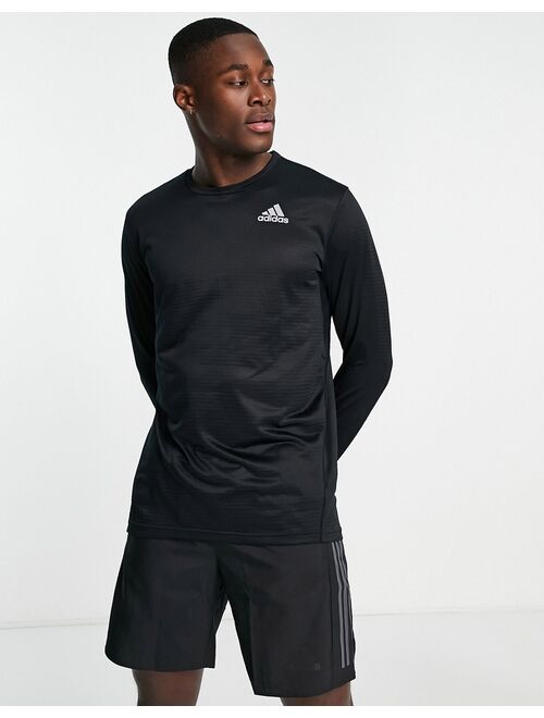 adidas performance adidas Running Own The Run long sleeve T-shirt in black