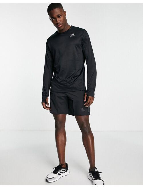 adidas performance adidas Running Own The Run long sleeve T-shirt in black