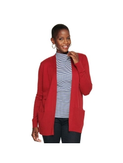 Classic Ribbed Open-Front Cardigan