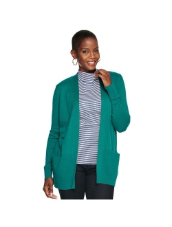 Classic Ribbed Open-Front Cardigan