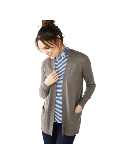 Classic Ribbed Open-Front Cardigan