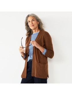 Classic Ribbed Open-Front Cardigan