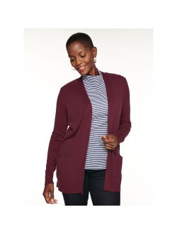 Classic Ribbed Open-Front Cardigan