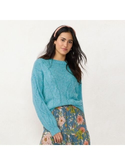 Women's LC Lauren Conrad Cable-Knit Texture Sweater
