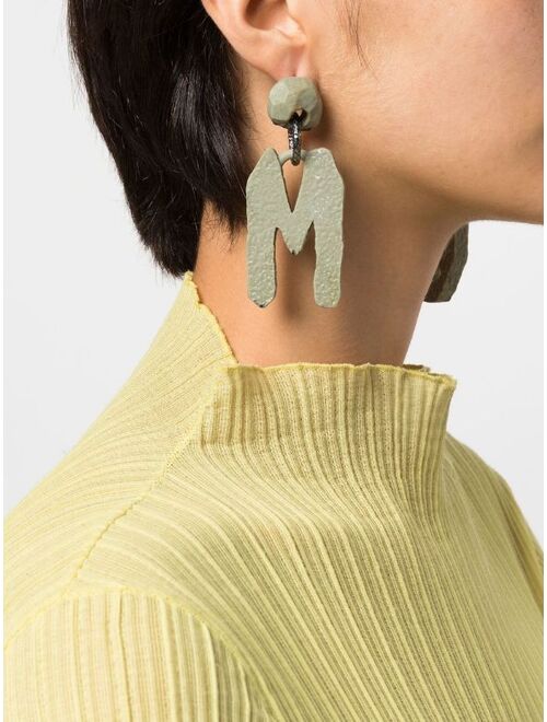 Moschino peace drop earrings