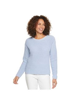 Shaker Stitch Pullover Sweater
