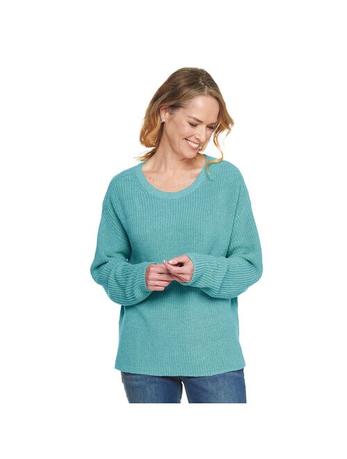 Women's Croft & Barrow Shaker Stitch Pullover Sweater