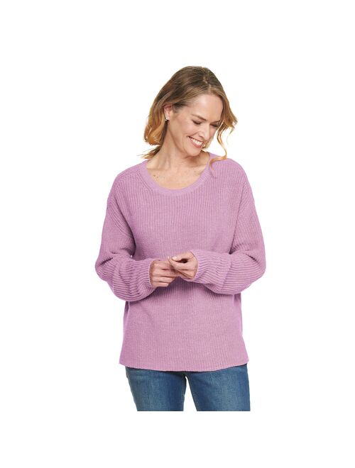 Women's Croft & Barrow Shaker Stitch Pullover Sweater