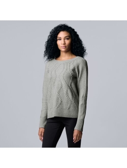 Cable-Knit Crewneck Sweater