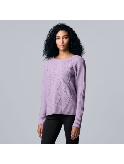 Cable-Knit Crewneck Sweater