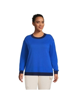 Plus Size Lands' End Lightweight Crewneck Sweater