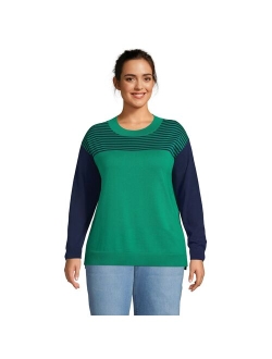 Plus Size Lands' End Lightweight Crewneck Sweater