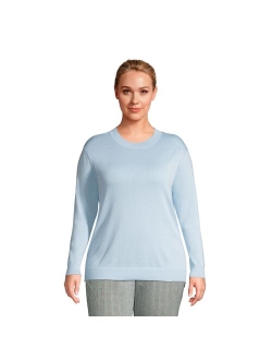 Plus Size Lands' End Lightweight Crewneck Sweater