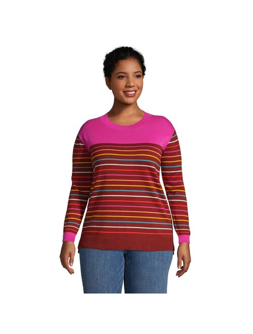 Plus Size Lands' End Lightweight Crewneck Sweater