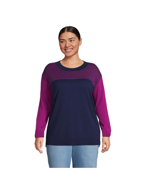 Plus Size Lands' End Lightweight Crewneck Sweater