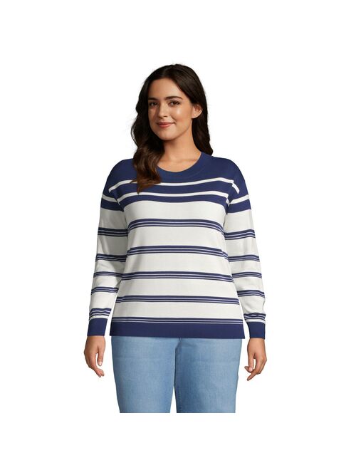 Plus Size Lands' End Lightweight Crewneck Sweater