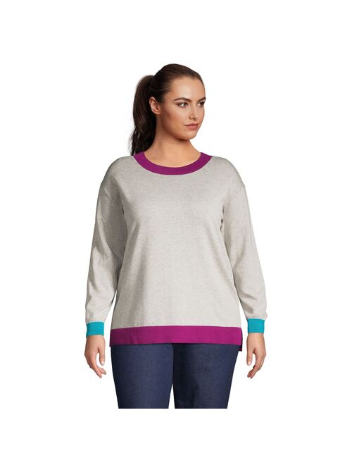 Plus Size Lands' End Lightweight Crewneck Sweater