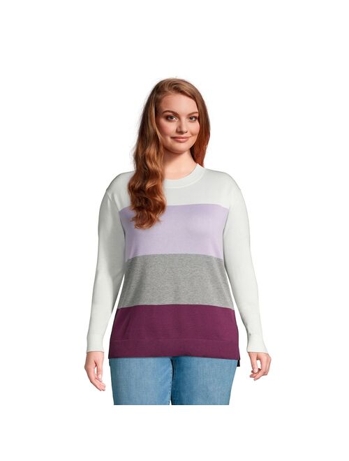 Plus Size Lands' End Lightweight Crewneck Sweater